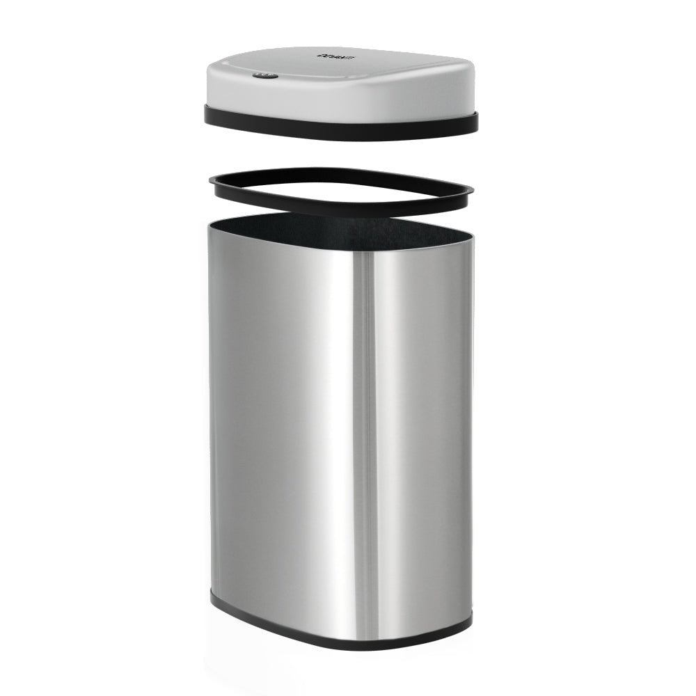 50L Stainless Steel Motion Sensor Bin, Noise-Free - Devanti