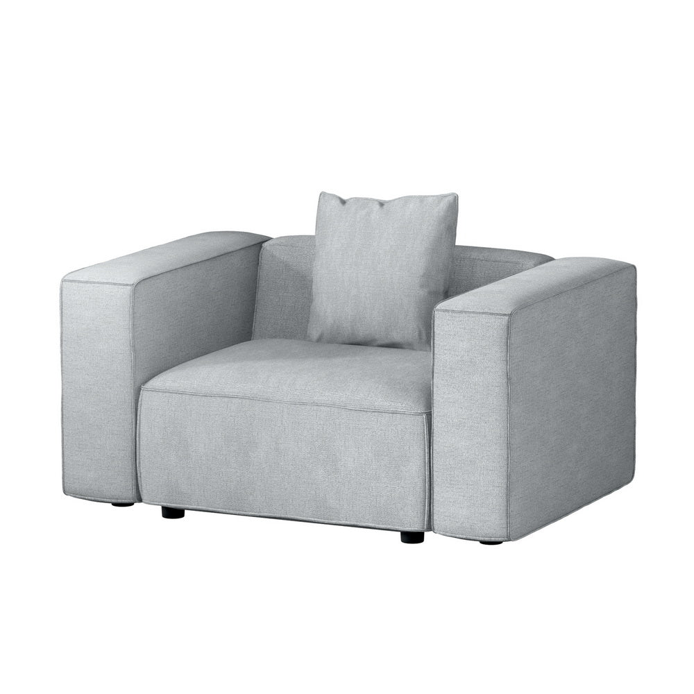 Artiss Modular Sofa Chaise Set 1-Seater Grey
