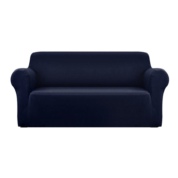 Artiss Sofa Cover Elastic Stretchable Couch Covers Navy 3 Seater