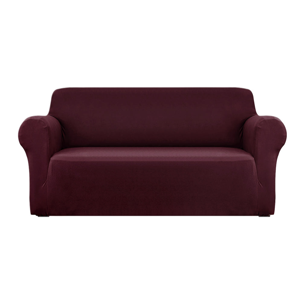 Artiss Sofa Cover Couch Covers 3 Seater Stretch Burgundy