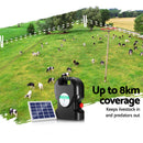 Giantz 8km Electric Fence Energiser Solar Energizer Charger Farm Animal 0.3J