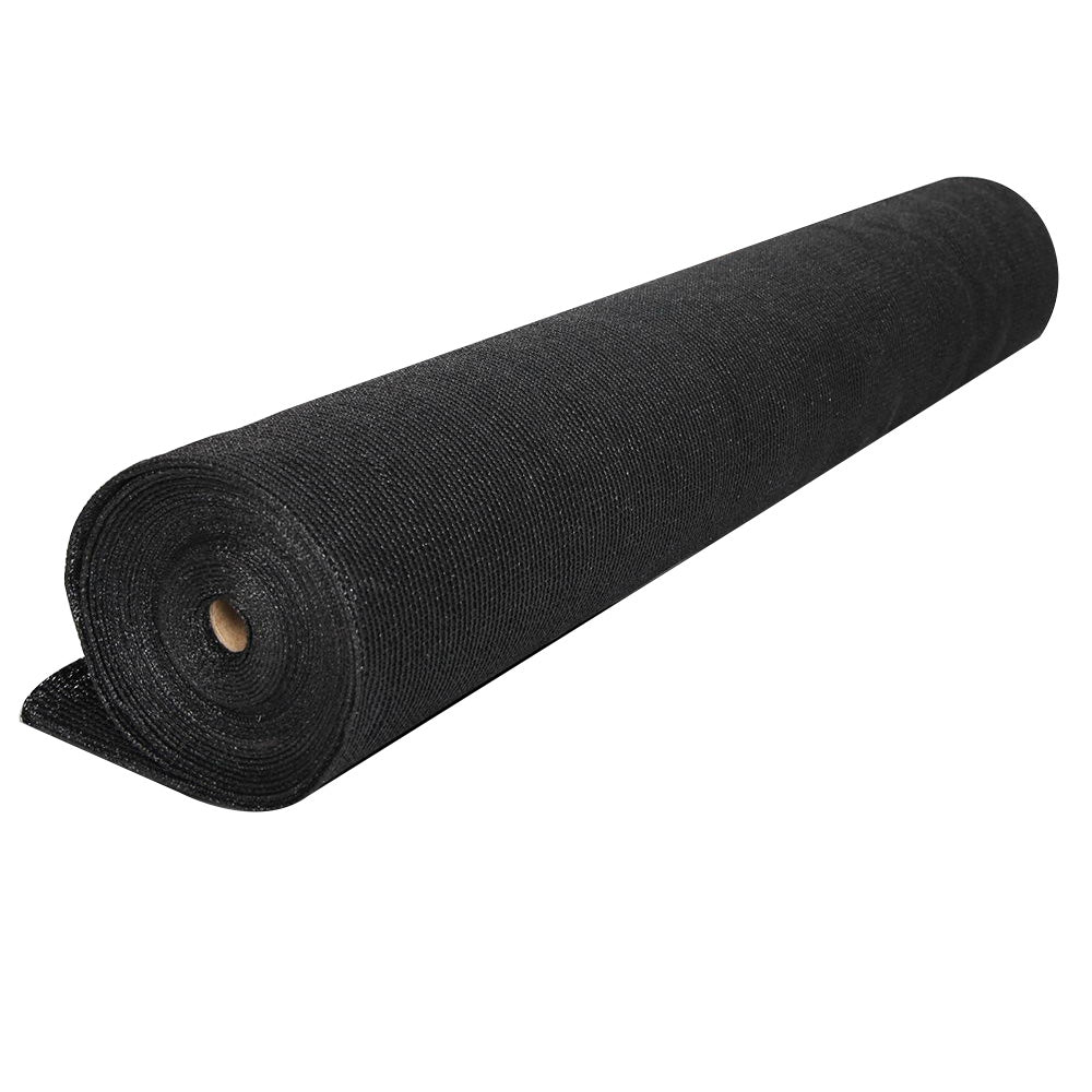 70% UV Block Shade Cloth 3.66x30m HDPE Black - Instahut