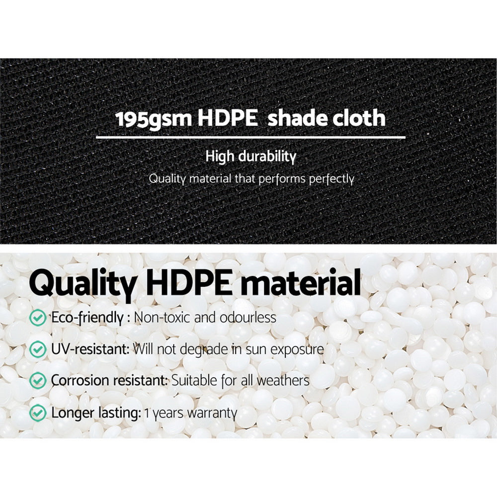 Instahut 90% Shade Cloth 3.66x30m Shadecloth Sail Heavy Duty Black