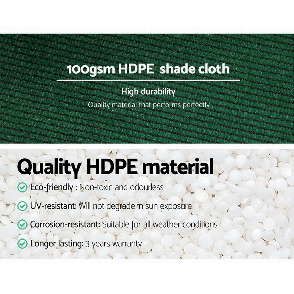 Instahut 50% Shade Cloth 1.83x20m Shadecloth Sail Heavy Duty Green