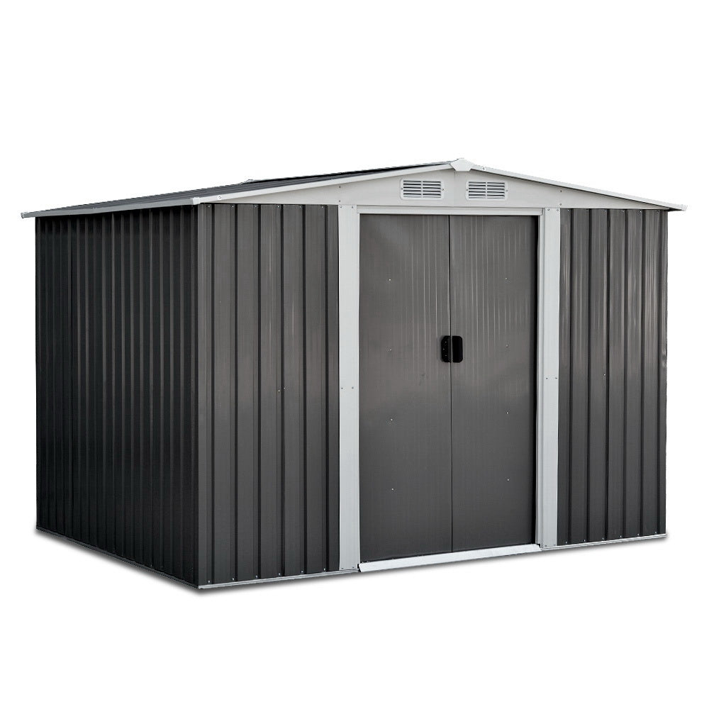 Giantz Garden Shed 2.58x2.07M Sheds Outdoor Storage Workshop Metal Shelter Sliding Door