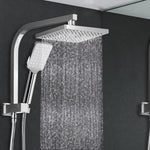 High Pressure 8'' Rain & Handheld Shower Set Chrome - Cefito