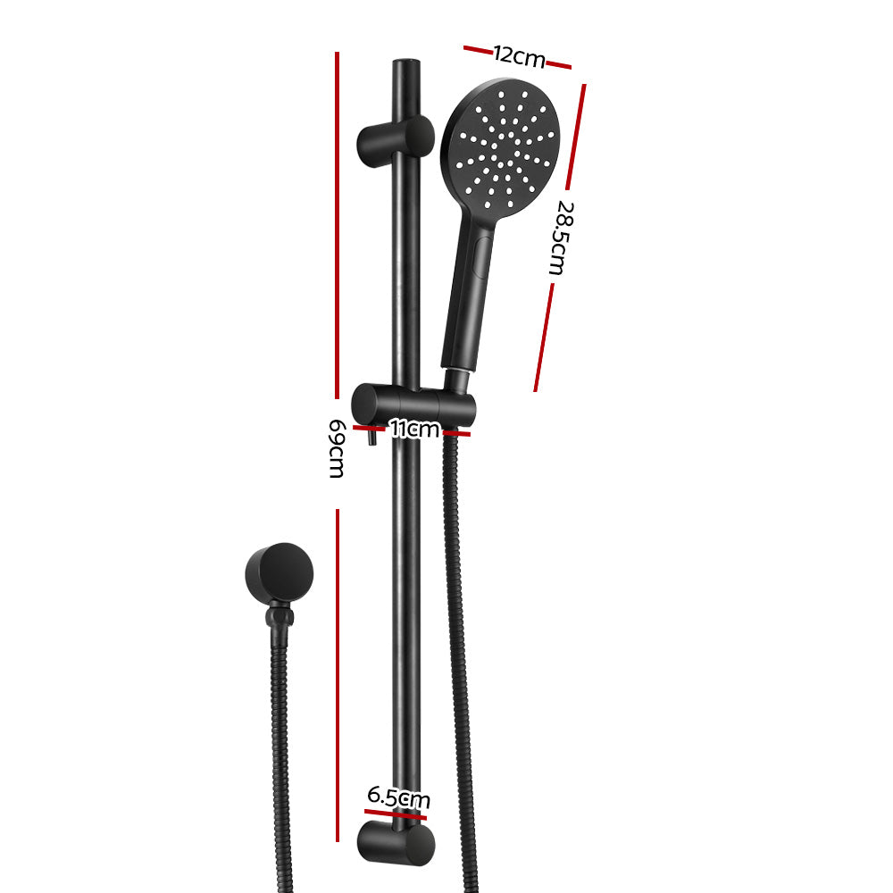 High Pressure Adjustable Black Handheld Shower Head Set 3 Modes