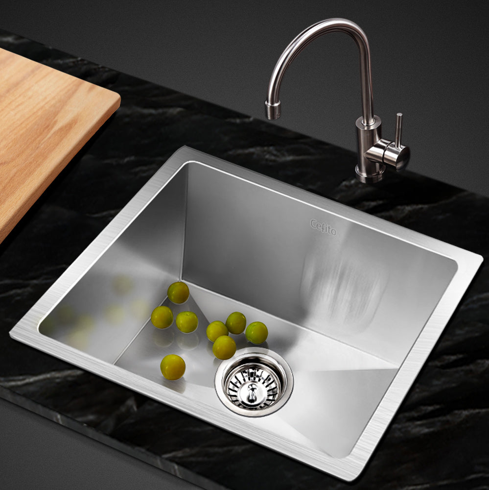 Cefito Kitchen Sink 36X36CM Stainless Steel Nano Basin Single Bowl Silver