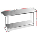 Cefito 1829 x 762mm Commercial Stainless Steel Kitchen Bench