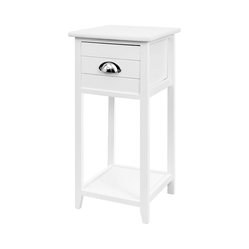 Artiss Bedside Table Vintage - THYME White