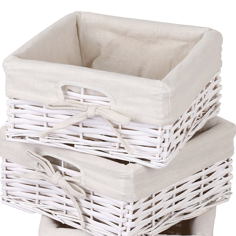 Artiss 5 Basket Storage Drawers - White