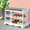 Artiss Shoe Cabinet Bench Rack Wooden Storage Organiser Shelf Stool 2 Drawers