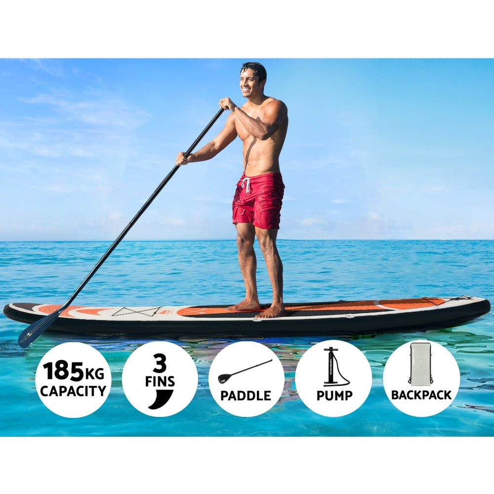 Weisshorn Stand Up Paddle Board 11ft Inflatable SUP Surfboard Paddleboard Kayak Surf Red