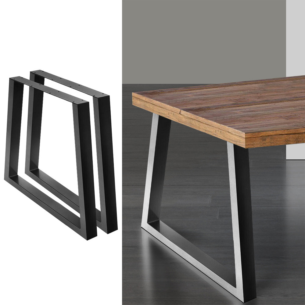 Artiss Metal Table Legs DIY Trapezoid 65X90CM Set of 2