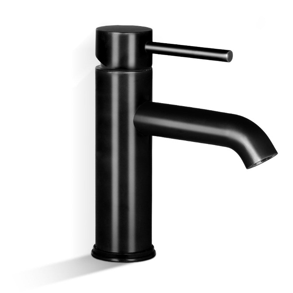 Cefito Bathroom Basin Mixer Tap Round Brass Faucet Vanity Laundry Black