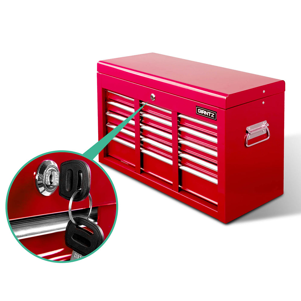 Giantz 9 Drawer Tool Box Cabinet Chest Toolbox Storage Garage Organiser Red