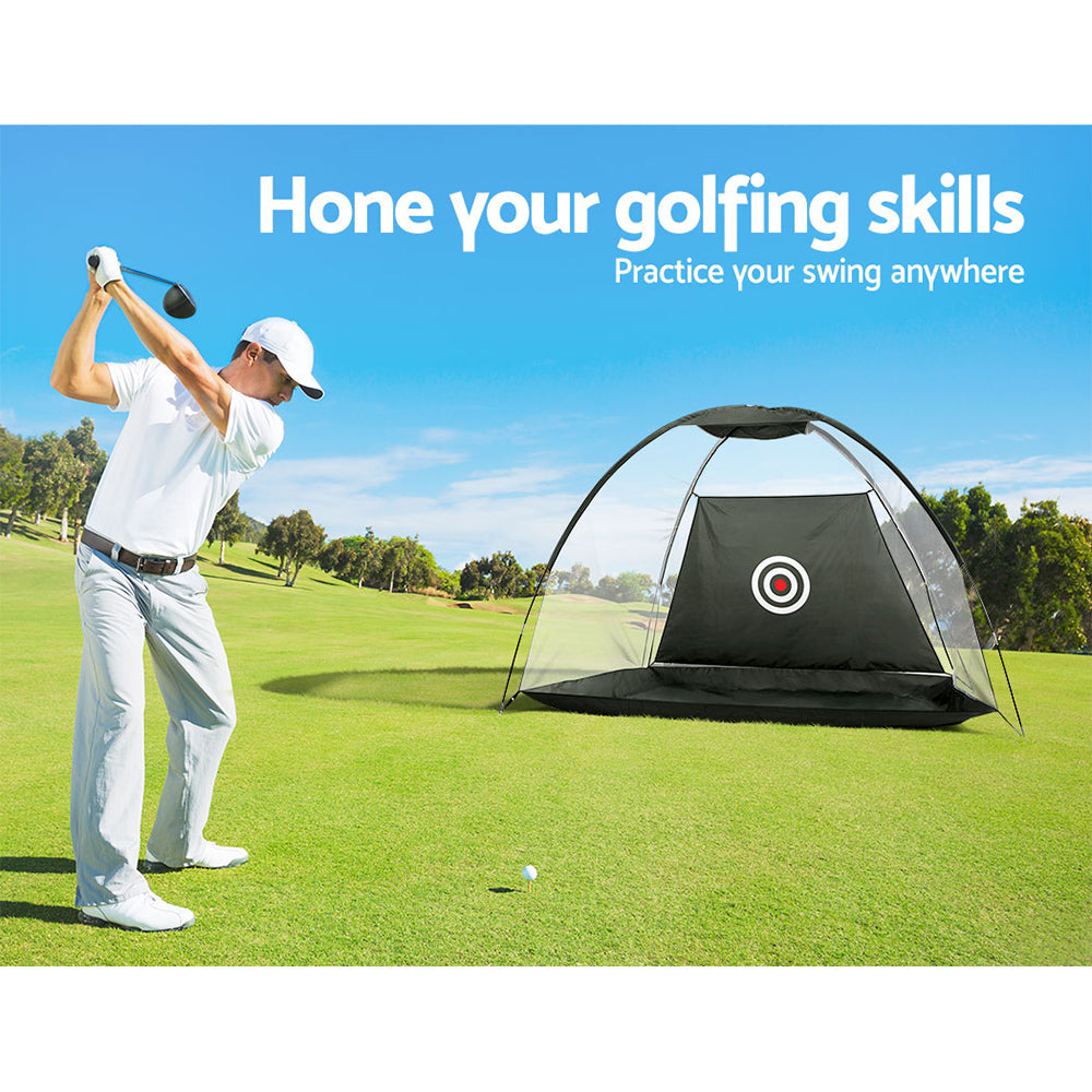 Everfit 3M Golf Practice Net Portable Training Aid Driving Target Tent Black