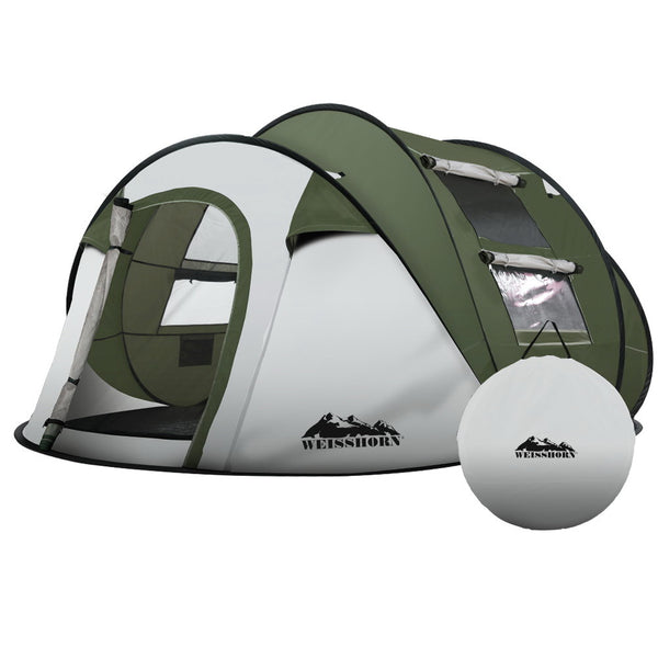 Weisshorn Instant Up Camping Tent 4-5 Person Pop up Tents Family Hikin