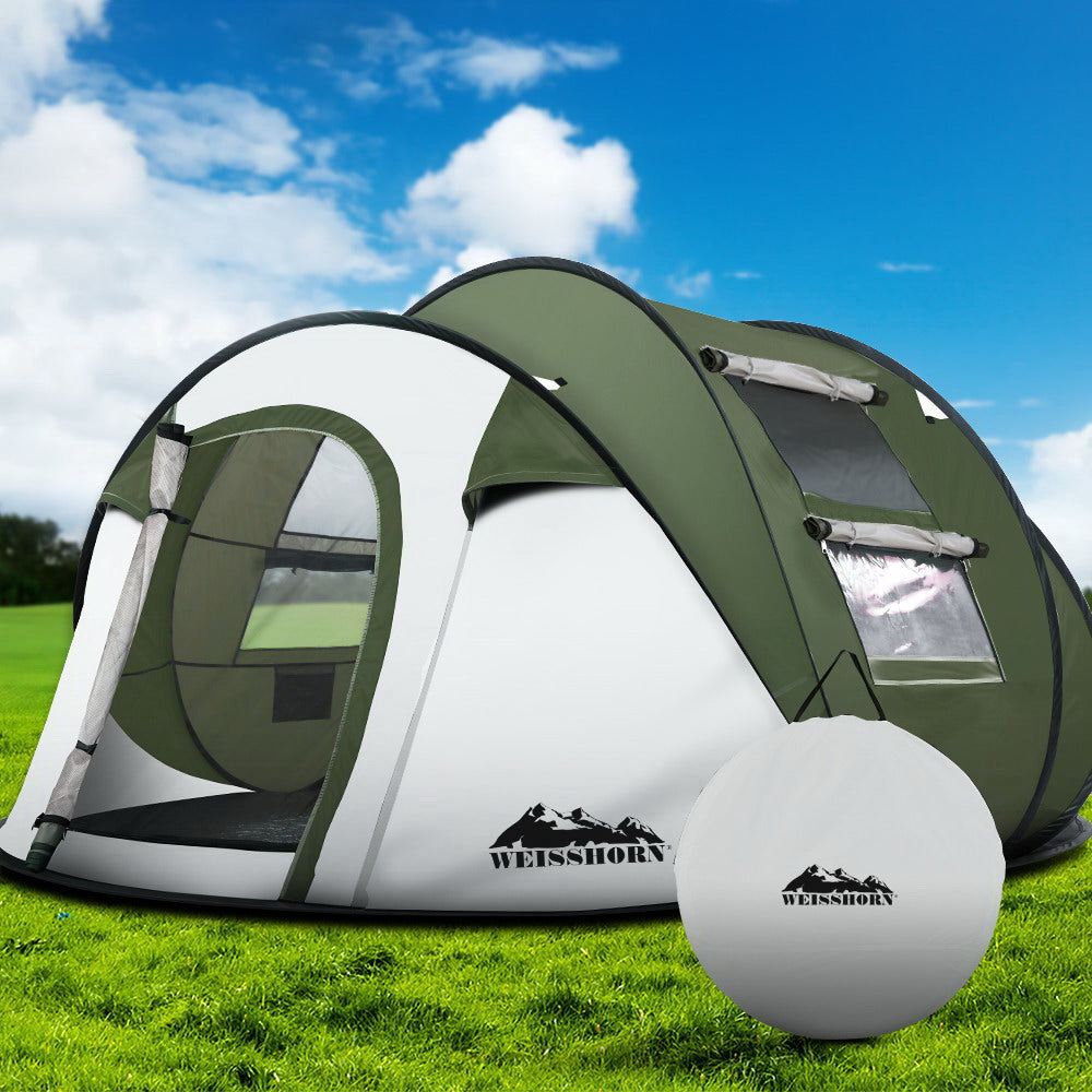 Weisshorn Instant Up Camping Tent 4-5 Person Pop up Tents Family Hiking Beach Dome