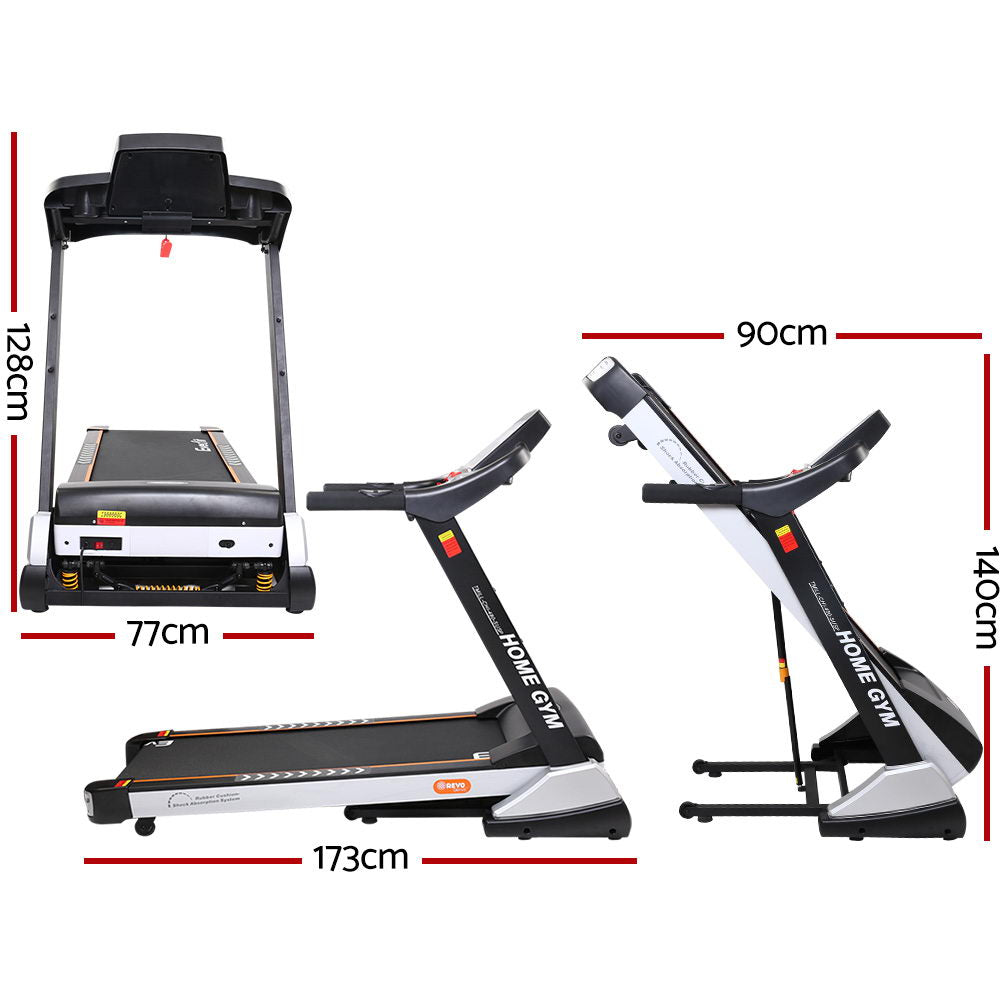Everfit Treadmill Electric Auto Incline Spring Home Gym Fitness Exercise 480mm