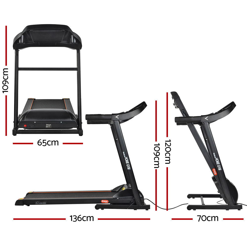 Everfit Treadmill Electric Home Gym Fitness Exercise Machine Foldable 400mm