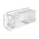 Humane Animal Trap Cage 94 x 34 x 36cm  - Silver