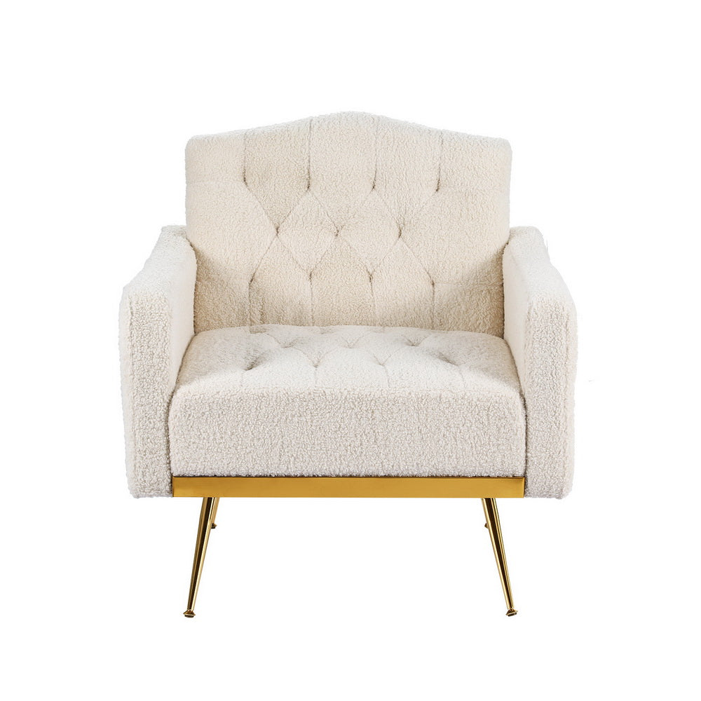 Modern Scandinavian Boucle Armchair - Beige | Artiss Nicole