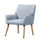 Artiss Armchair Lounge Chair Armchairs Accent Fabric Blue Grey