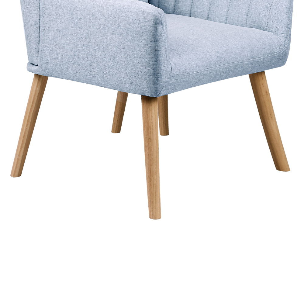 Artiss Armchair Fabric Blue Grey Sebastini