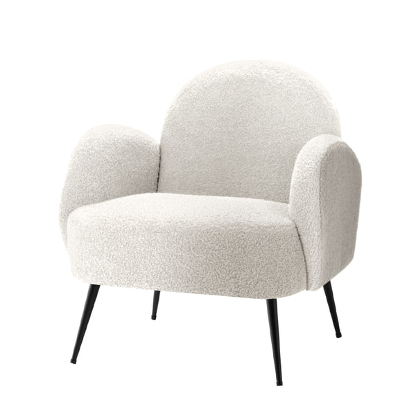Artiss Armchair Lounge Chair Armchairs Accent Arm Chairs Sherpa Boucle White