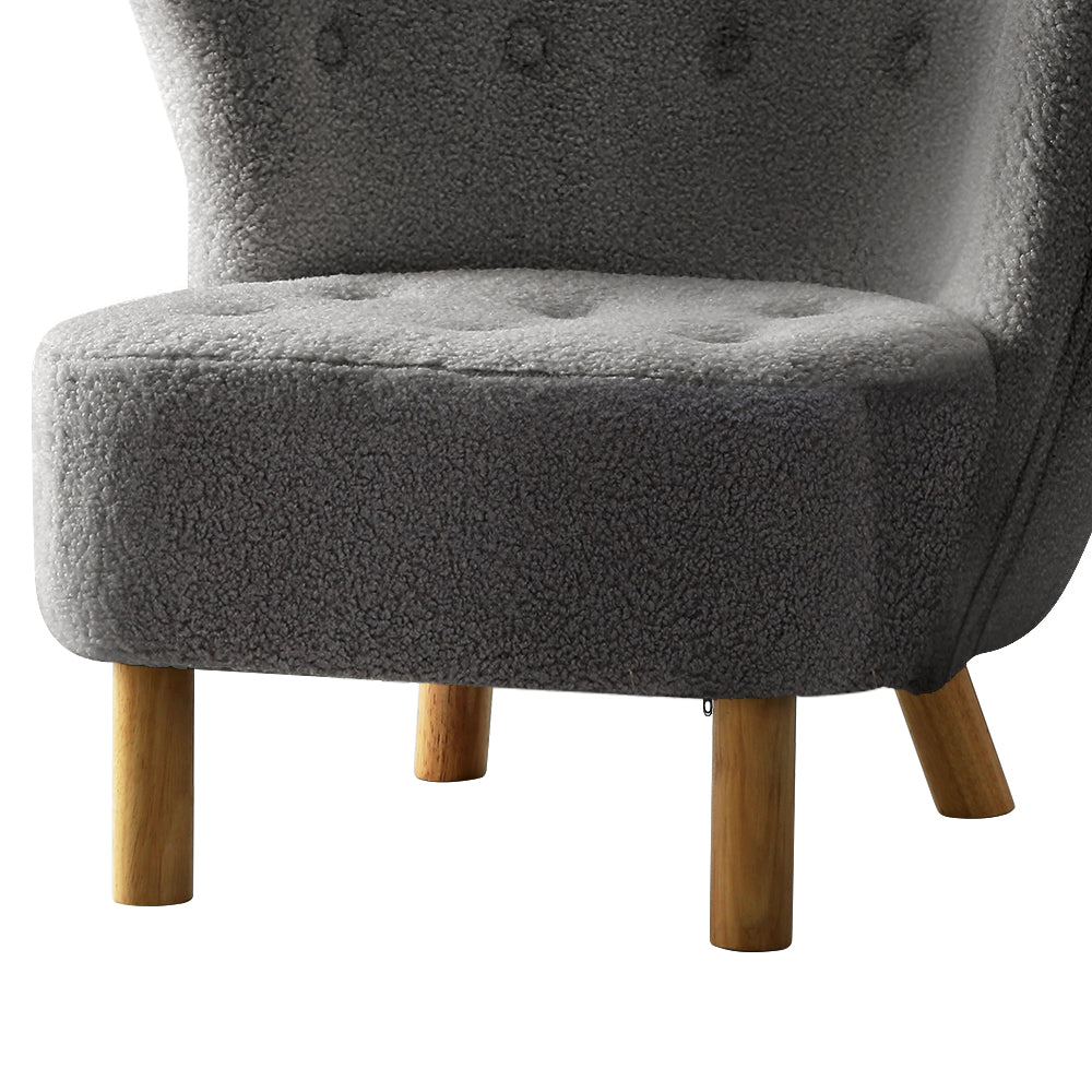 Premium Sherpa Fabric Accent Armchair with High-Back Artiss