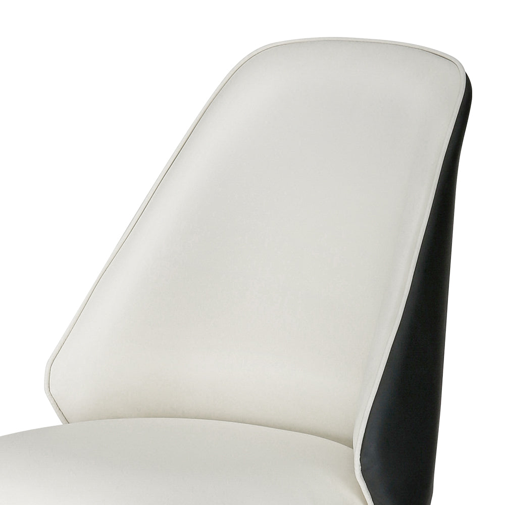 Artiss Dining Chairs Set of 2 Leather Seat White and Black