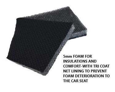 Breathable Mesh Foam-Lined Front Seat Cover, Red 60/25