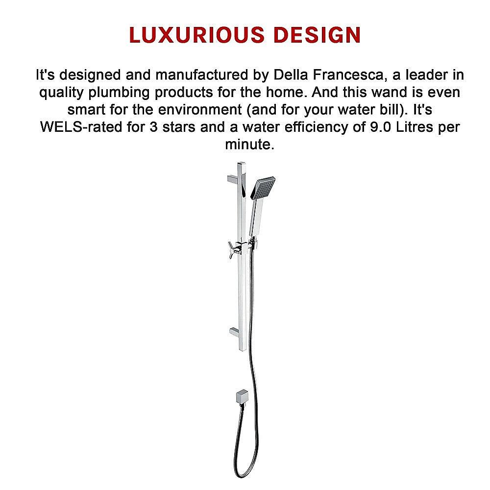 Two-in-One Brass Shower Handle & Rail Set  - Della Francesca