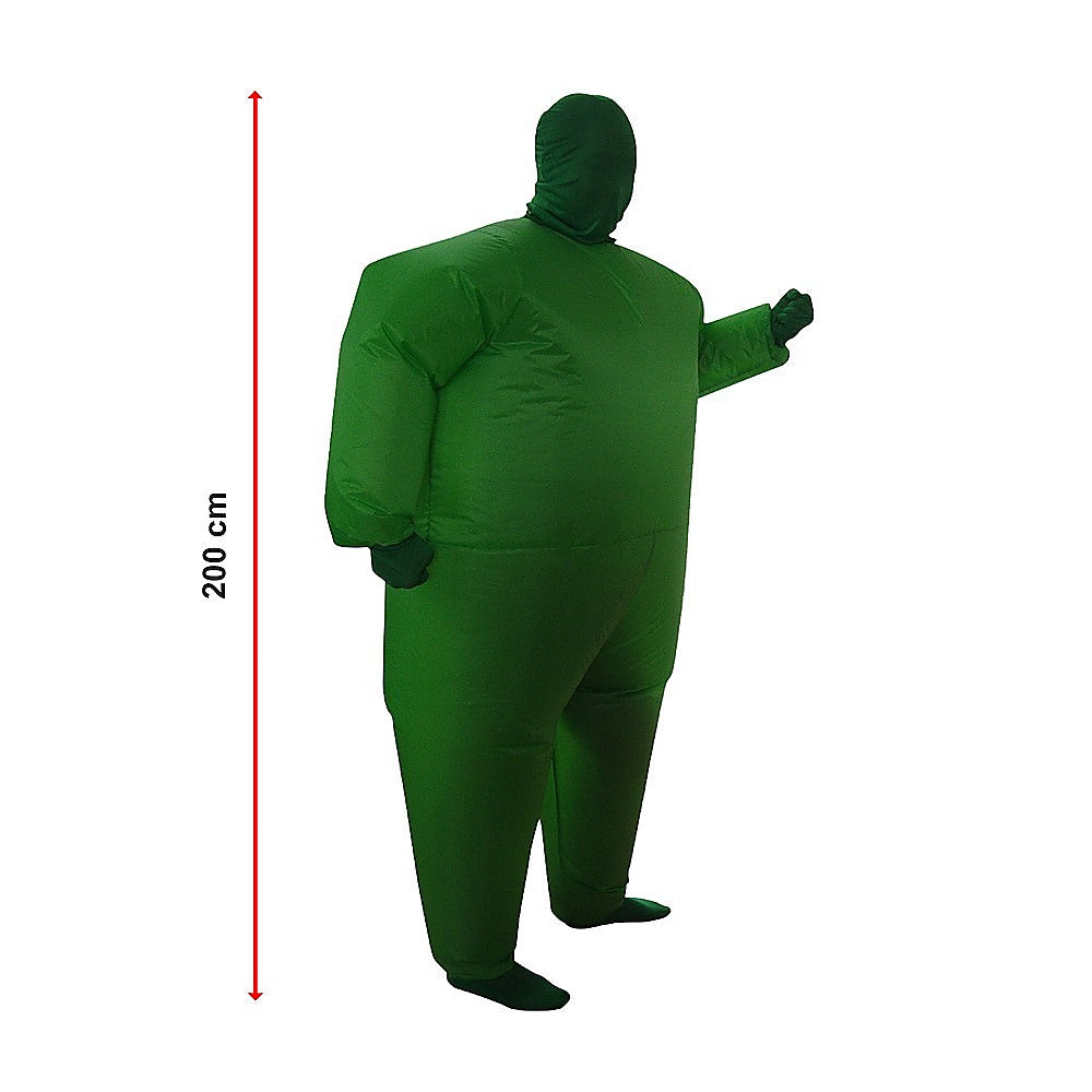 Green Inflatable Costume Suit, Fan Operated, Lightweight, 1-Size