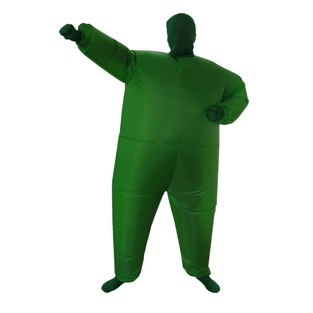 Green Inflatable Costume Suit, Fan Operated, Lightweight, 1-Size