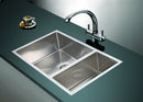 715x440mm Handmade Stainless Steel Undermount / Topmount Kitchen Sink with Waste