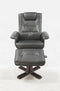PU Leather Massage Chair Recliner Ottoman Lounge Remote