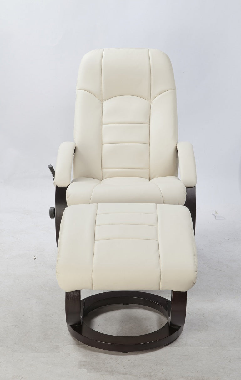 PU Leather Deluxe Massage Chair Recliner Ottoman Lounge Remote