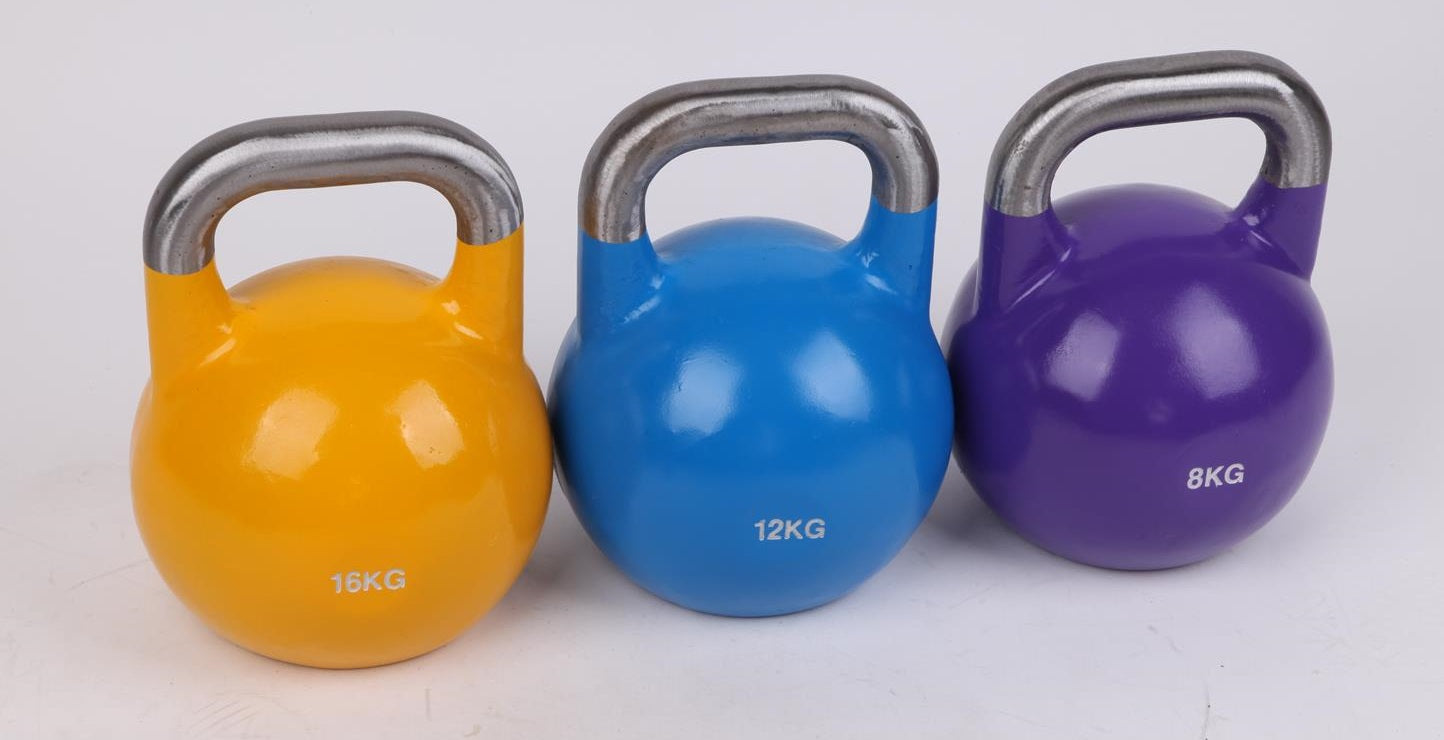 Steel Competition Kettlebell Set 8KG-16KG, Slim Handles