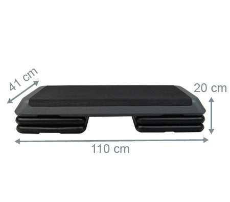 Adjustable Non-Slip Aerobic Step Bench, 3-Level, 250kg Capacity