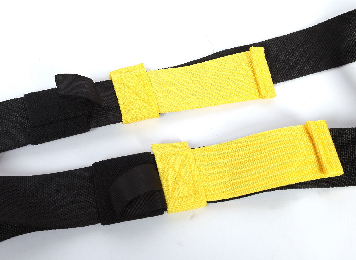 Durable Suspension Trainer Straps, Rubber Handles, Door Anchor