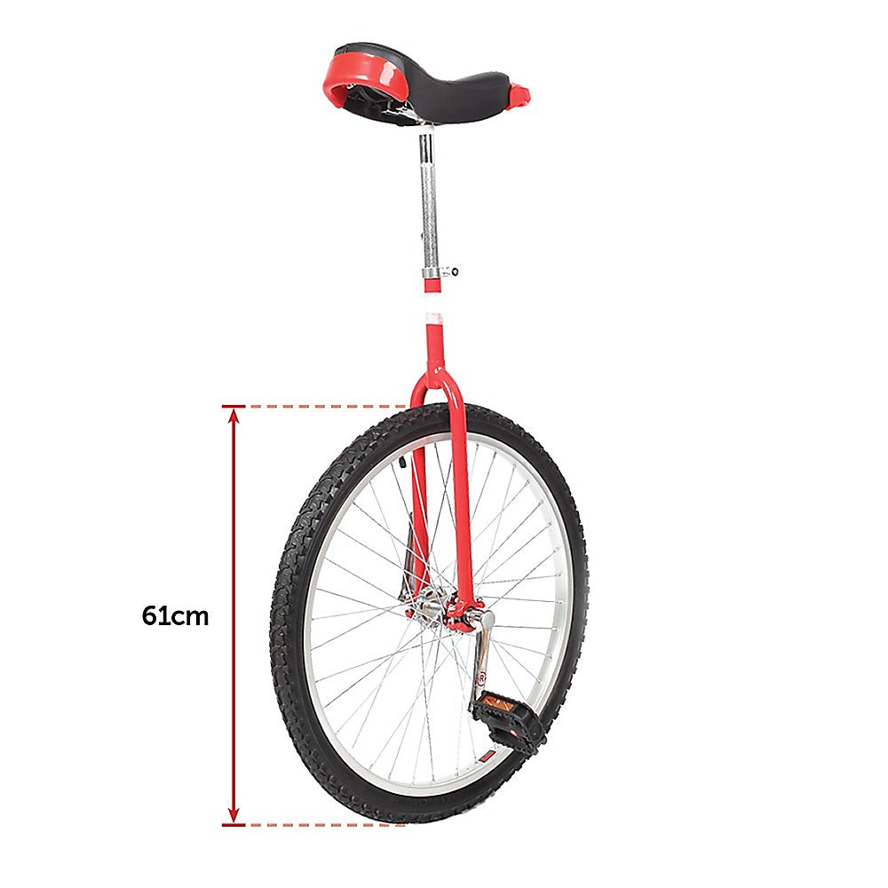 24'' Adjustable Pro Circus Unicycle Bike with Stand