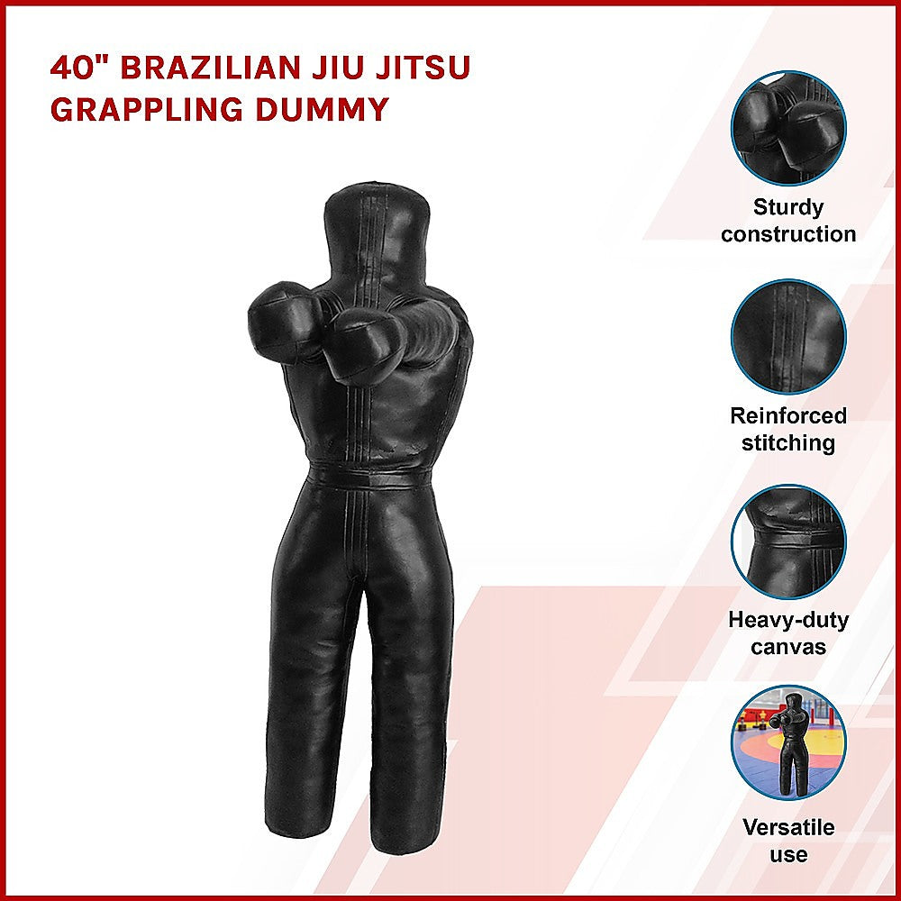 40" Unfilled Heavy Duty MMA Grappling Dummy, Black