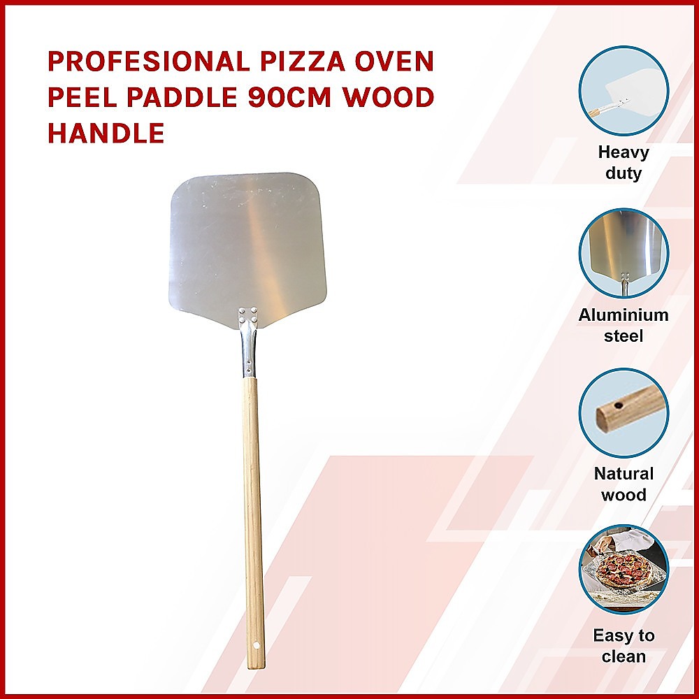 Profesional Pizza Oven Peel Paddle 90cm Wood Handle