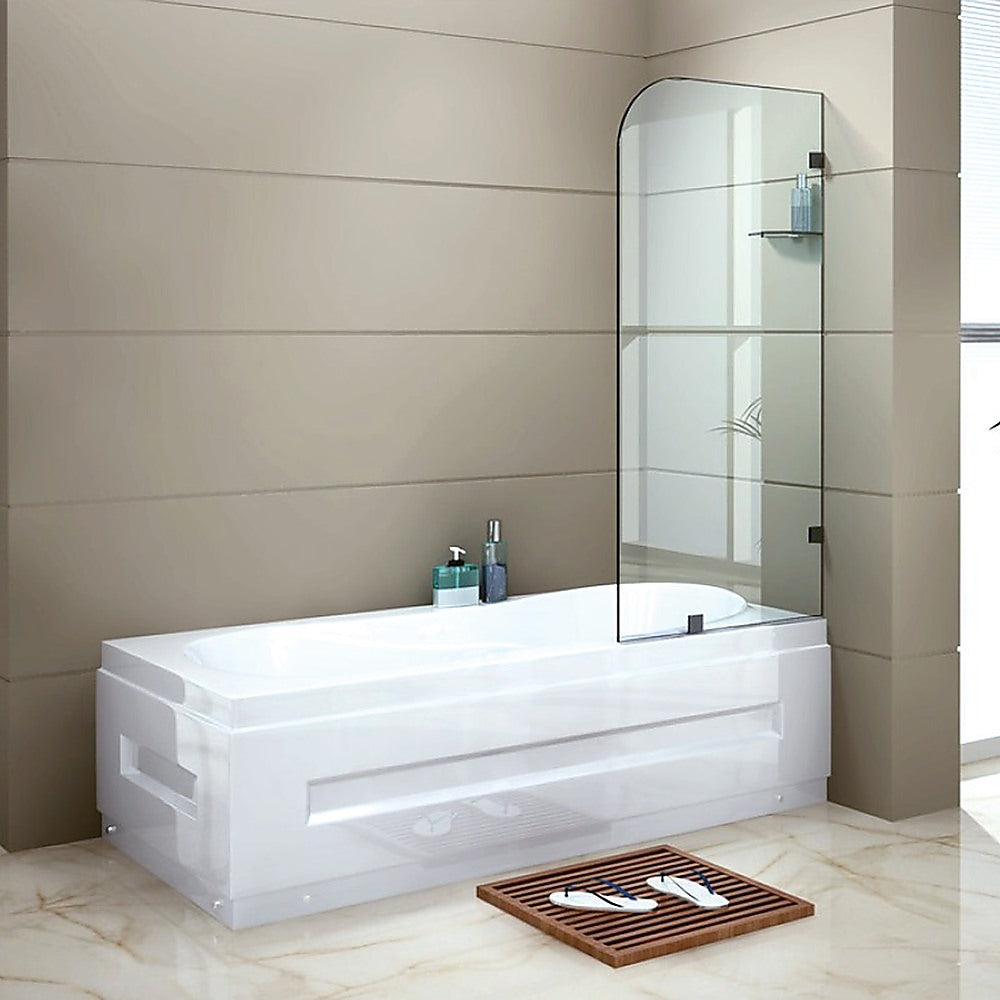 10mm Tempered Glass Frameless Bath Panel Screen 70x145cm Della Francesca