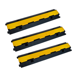 3pcs 2-Cable Rubber Electrical Wire Cover Heavy Duty Protector Dual Ch