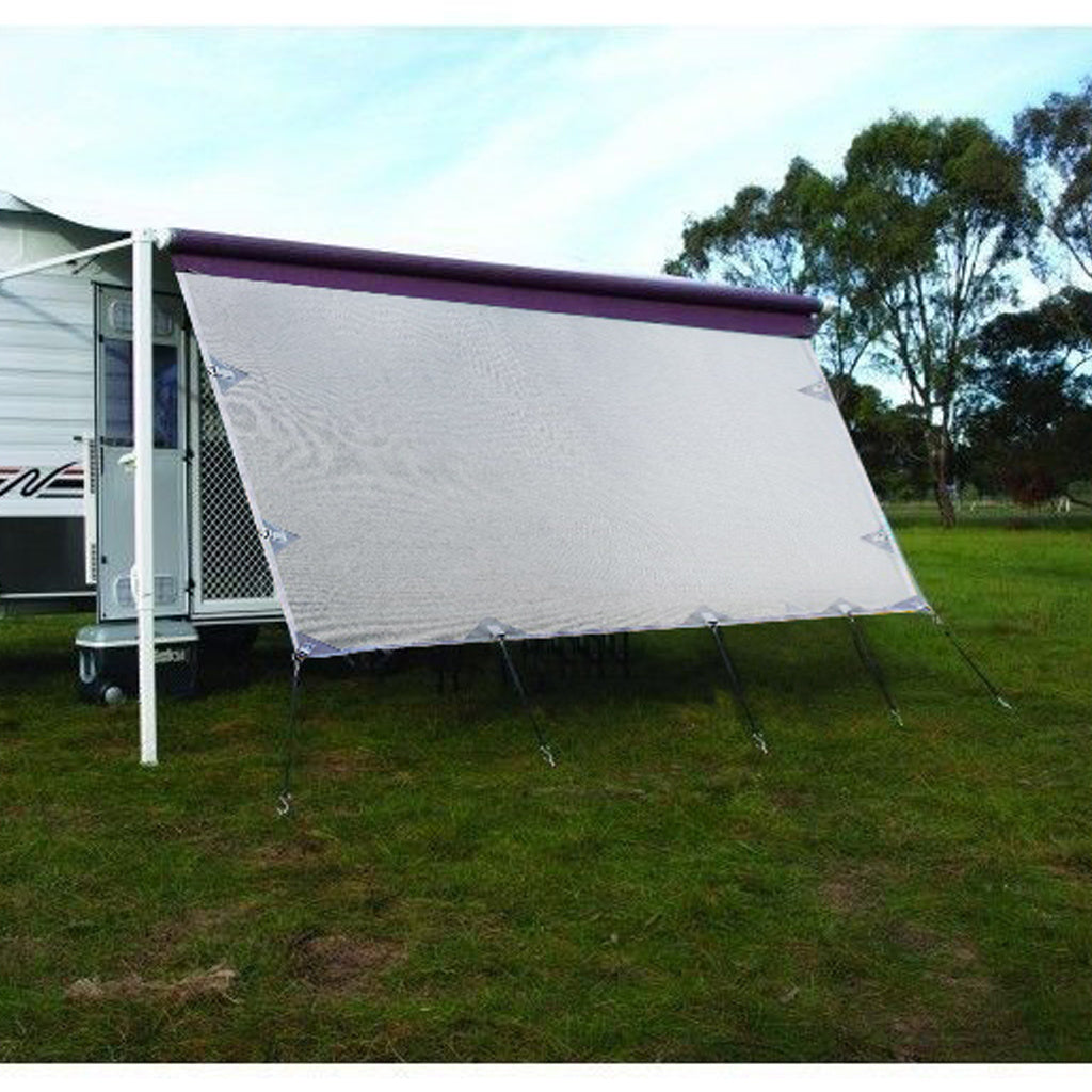 3.4m Caravan Privacy Screen Side Sunscreen Sun Shade for 12' Roll Out Awning