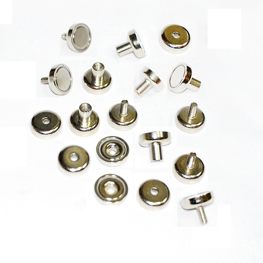 18x 16mm Neodymium Countersunk Pot Magnets 112kg Pulling