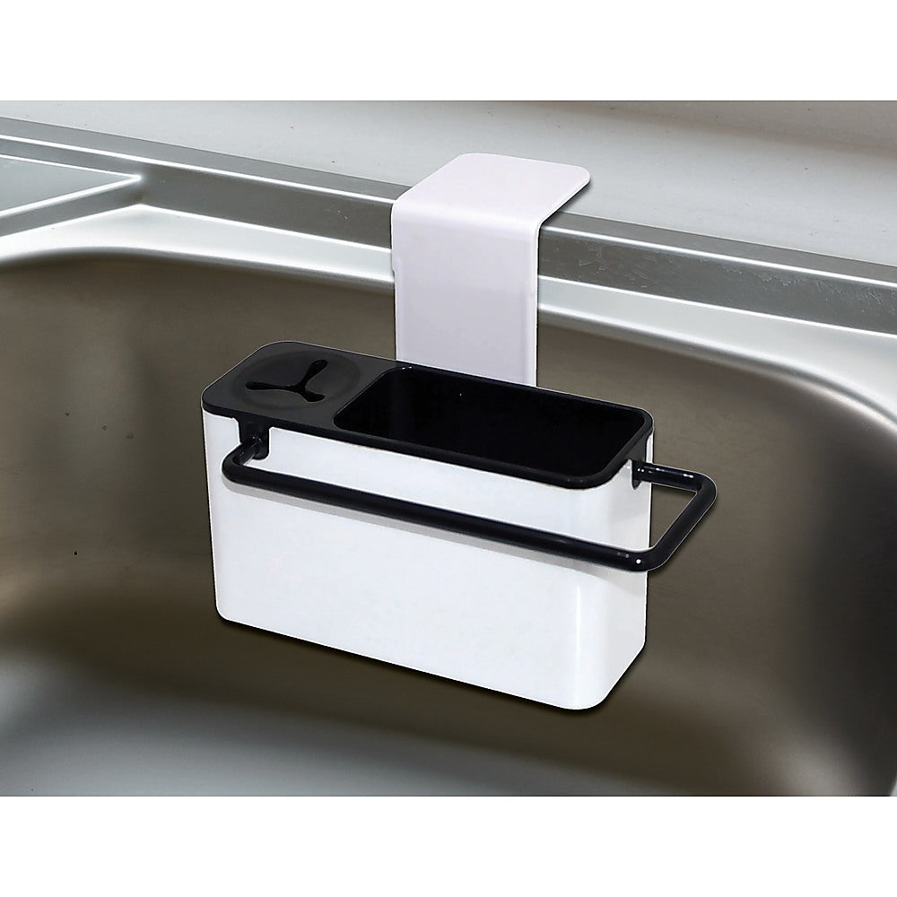 Self-Draining Sink Caddy with Suction Cups, Rubber Grip